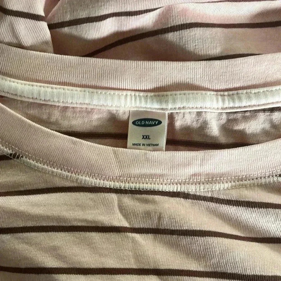 Old Navy NWT Loose Vintage Relaxed Sleeveless Crew-Neck Striped Tee XXL - Picture 6 of 6